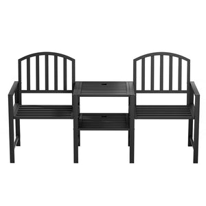 Patio Furniture Sets Gardeon Outdoor Garden Bench Seat Loveseat Steel Table Chairs Patio Furniture Black