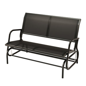 Patio Benches Gardeon Outdoor Garden Bench Seat Swing Glider Rocking 2 Seater Patio Furniture Black