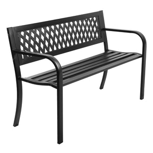 Patio Benches Gardeon Steel Modern Garden Bench Black