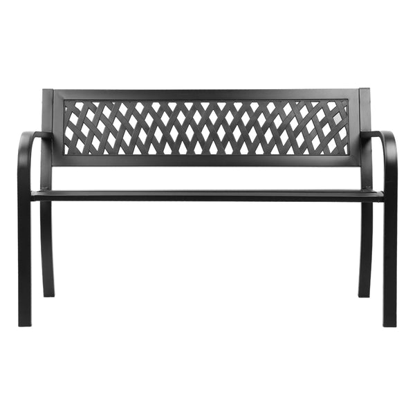 Patio Benches Gardeon Steel Modern Garden Bench Black