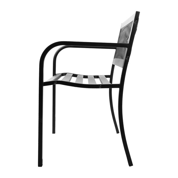 Patio Benches Gardeon Steel Modern Garden Bench Black