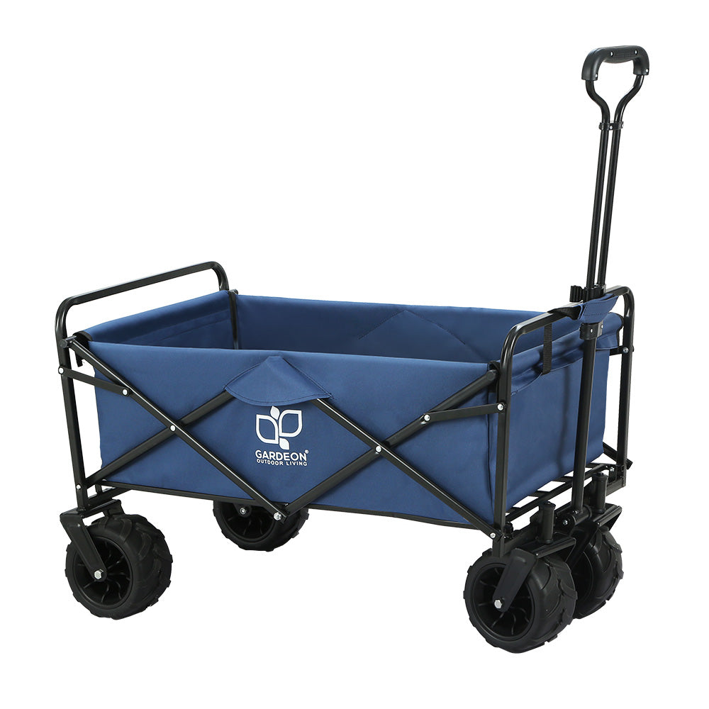 Wheelbarrows Carts Wagons Gardeon Foldable Wagon Cart Trolley Collapsible Beach Outdoor Garden