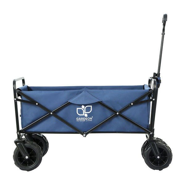 Wheelbarrows Carts Wagons Gardeon Foldable Wagon Cart Trolley Collapsible Beach Outdoor Garden