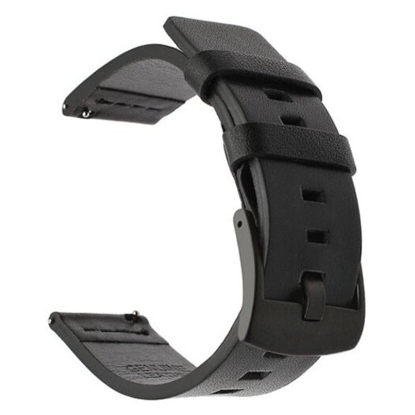 Genuine Leather Watch Band Strap For Huawei Gt / Magic 2 Pro Graphite Black
