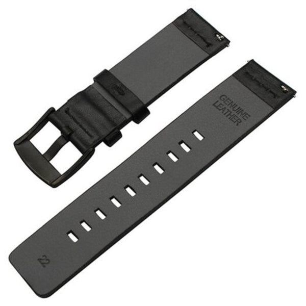 Genuine Leather Watch Band Strap For Huawei Gt / Magic 2 Pro Graphite Black