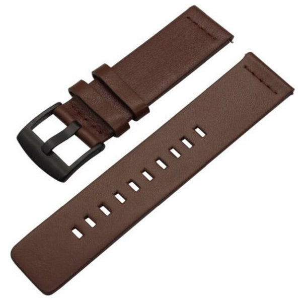 Genuine Leather Watch Band Wrist Strap For Xiaomi Huami Amazfit Bip Youth Brown