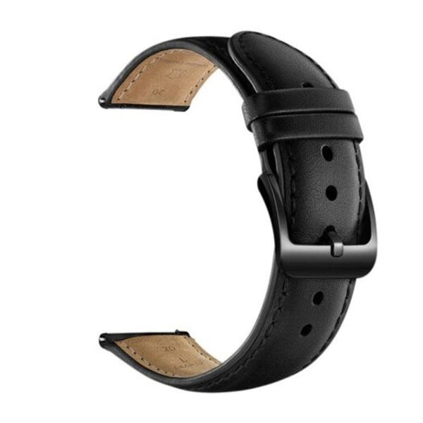 Watch Bands Genuine Leather Watch Wristband Strap For Amazfit Bip Youth Black