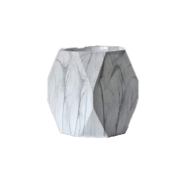 Marble Design Geometric Pot Pen Holder Desk Organiser