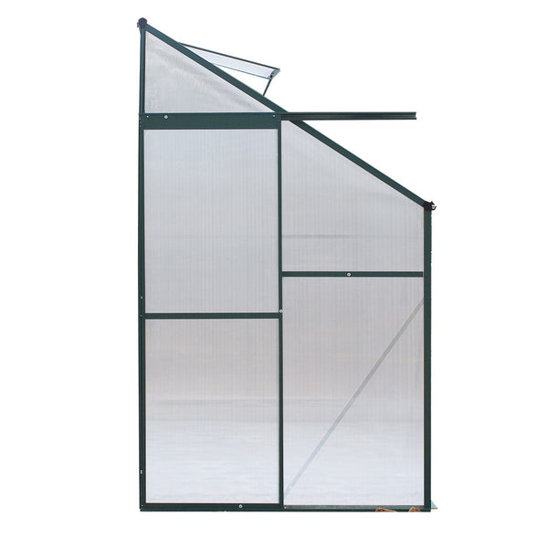 Greenhouses Greenfingers Greenhouse Aluminium House Garden Polycarbonate 2.52X1.27M