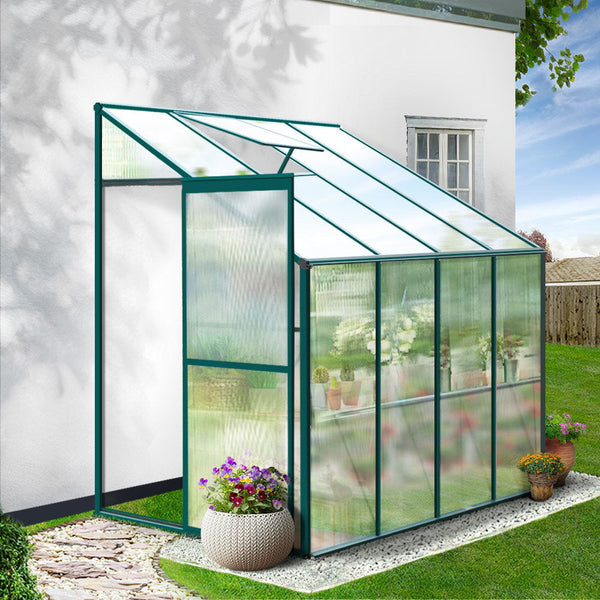 Greenhouses Greenfingers Greenhouse Aluminium House Garden Polycarbonate 2.52X1.27M