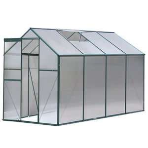 Greenhouses Greenfingers Aluminum Greenhouse House Garden Shed Polycarbonate 2.52X1.9M