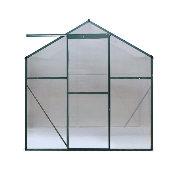 Greenhouses Greenfingers Aluminum Greenhouse House Garden Shed Polycarbonate 2.52X1.9M