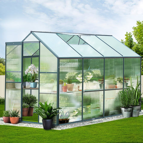 Greenfingers Aluminum Greenhouse House Garden Shed Polycarbonate 2.52X1.9M