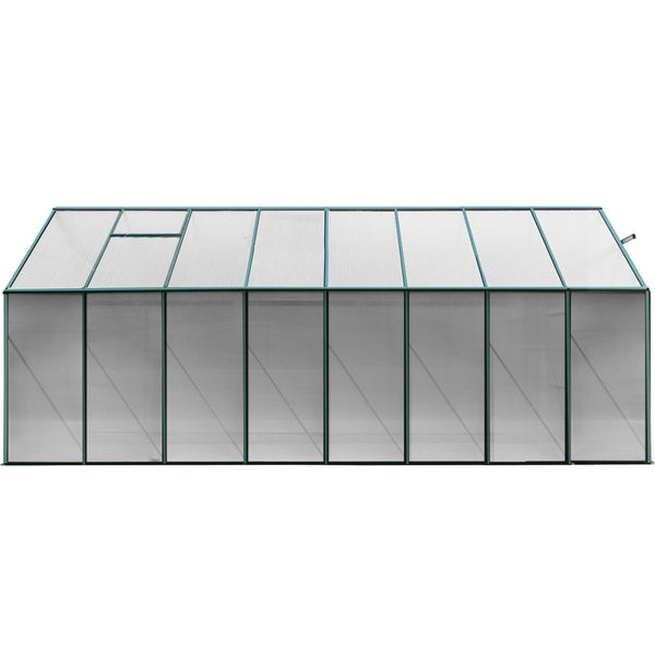 Greenhouses Greenfingers Aluminium Greenhouse Polycarbonate House Garden Shed 5.1X2.44M