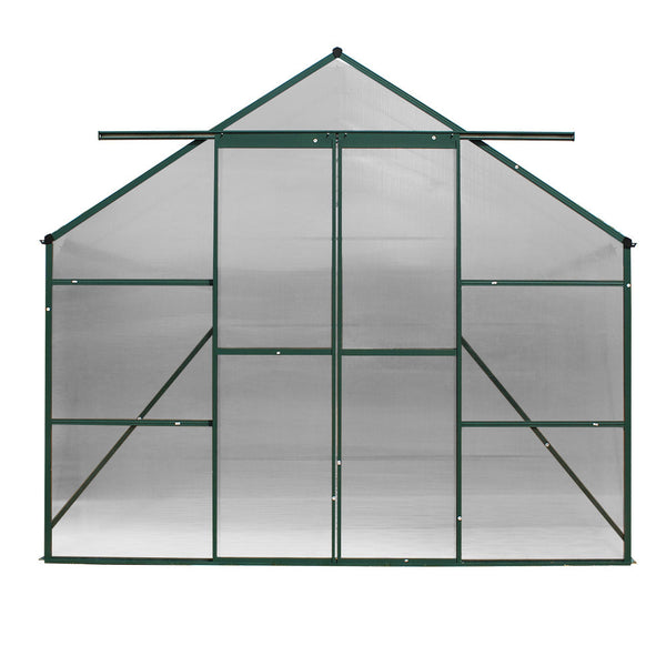 Greenhouses Greenfingers Aluminium Greenhouse Polycarbonate House Garden Shed 5.1X2.44M