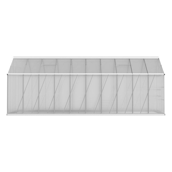 Greenhouses Greenfingers Greenhouse Aluminium Large House Garden Shed 6X2.4M