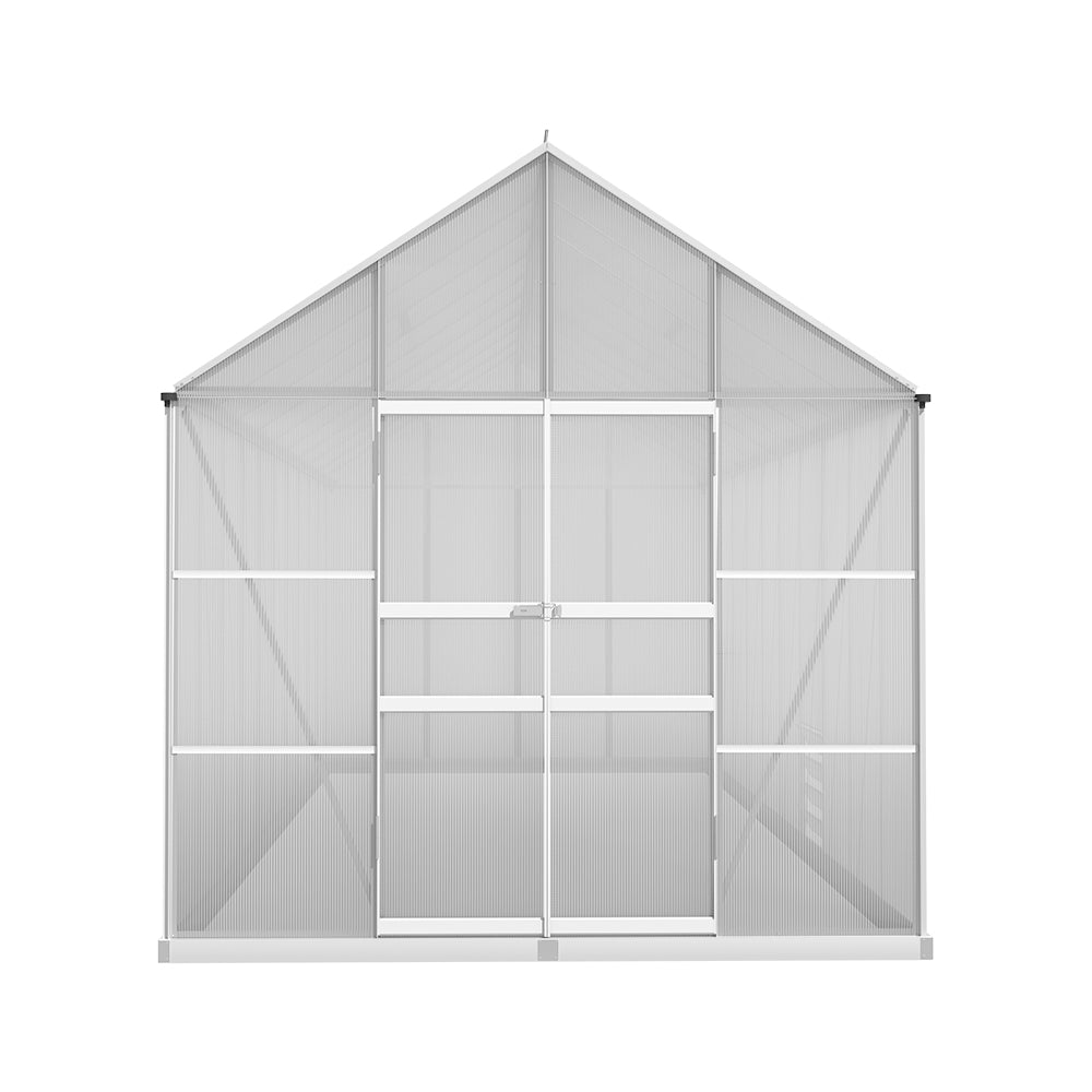 Greenhouses Greenfingers Greenhouse Aluminium Large House Garden Shed 6X2.4M