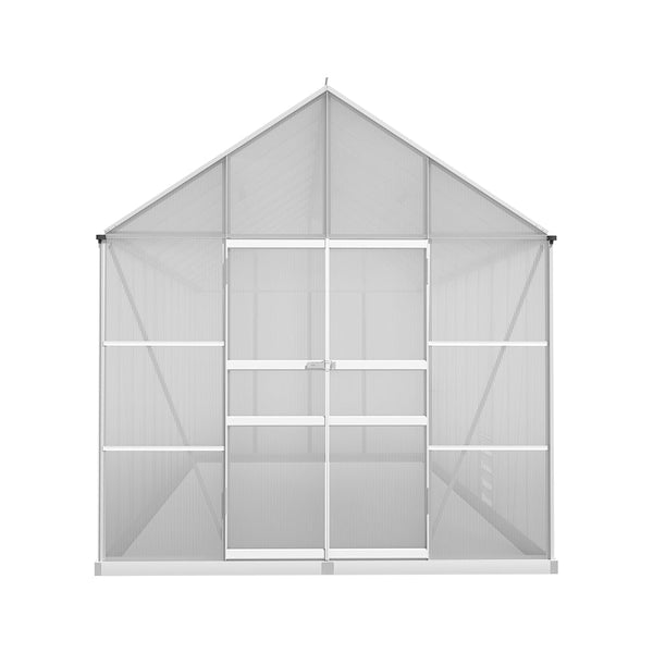 Greenhouses Greenfingers Greenhouse Aluminium Large House Garden Shed 6X2.4M