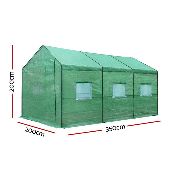 Greenhouses Greenfingers Greenhouse Garden Shed House 3.5X2x2m Storage Lawn