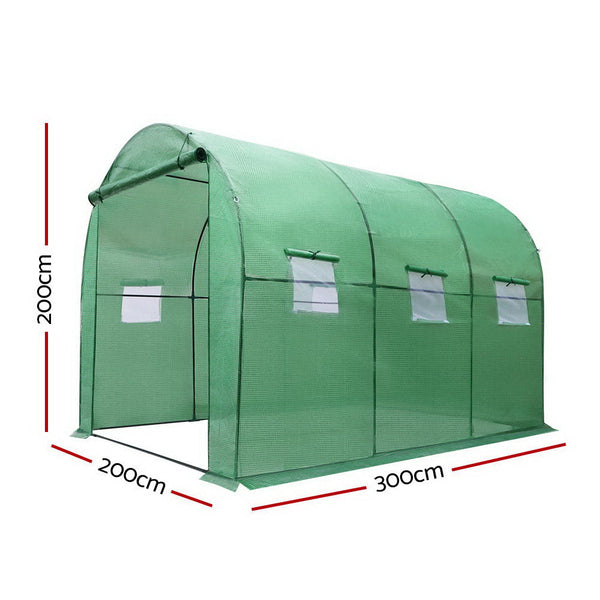 Greenhouses Greenfingers Greenhouse Garden Shed House 3X2x2m Storage Lawn