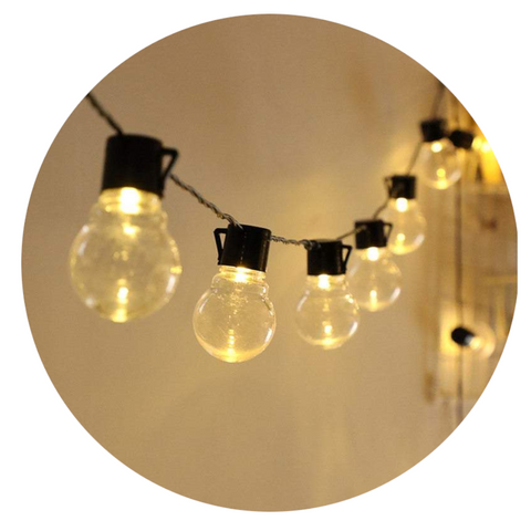 String Lights Strip Lights 10 Led Solar Powered Retro Style Vintage String Bulbs Decoration Home