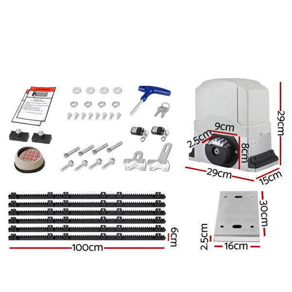 Lockmaster Automatic Sliding Gate Opener & Hardware Kit