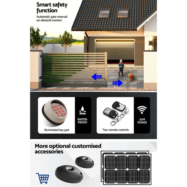 Lockmaster Automatic Sliding Gate Opener & Hardware Kit