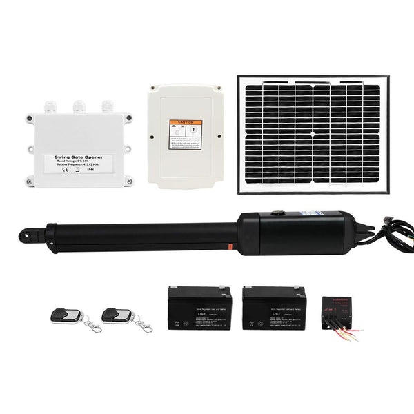 Gate Openers Lockmaster Automatic Full Solar Power Swing Gate Opener Kit 600Kg