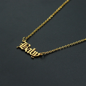 Baby Pendant Necklace Gift For Girlfriend Women Daughter Birthday Gold