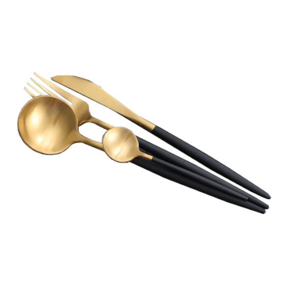 Gold Dipped Elegant Cutlery Flatware