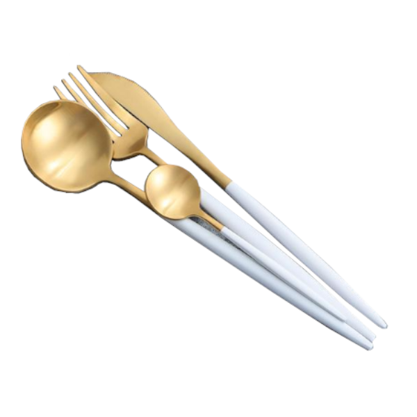 Gold Dipped Elegant Cutlery Flatware