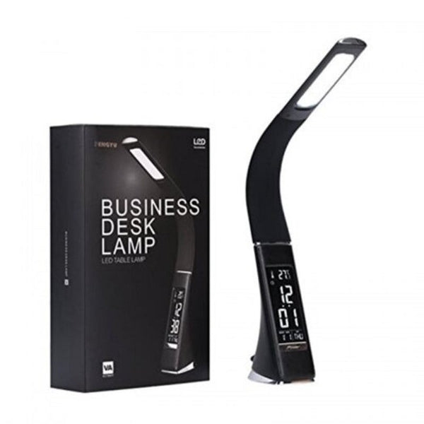 Lamps Gooseneck Led Office Desk Lamp Touch Leather Like Dimming Reading Table Light Black