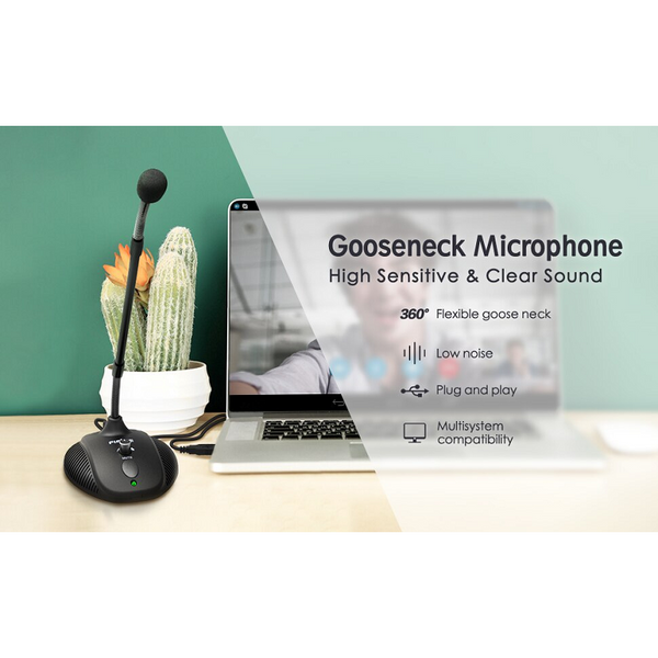 Gooseneck Microphone Online Meeting Conference Call Podcast