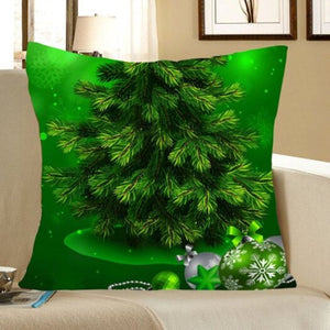 Cushions & Decorative Pillows Green Christmas Tree Pattern Decorative Pillow Case W12 Inch L20