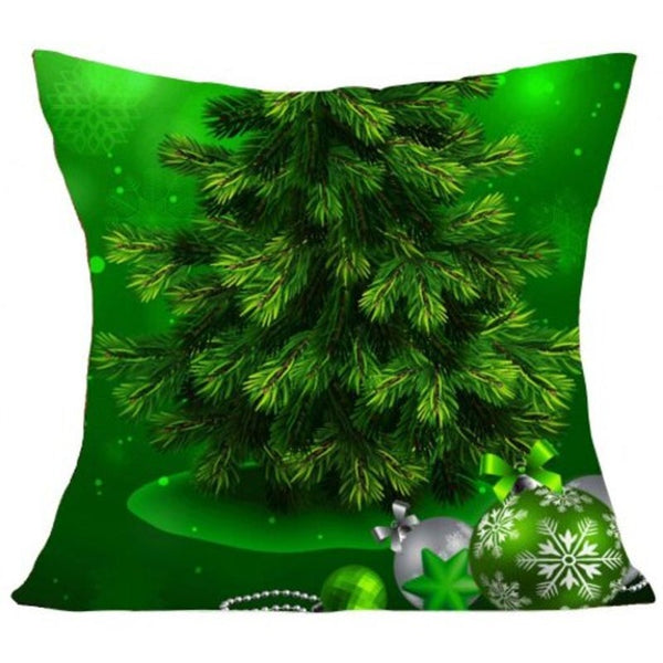 Cushions & Decorative Pillows Green Christmas Tree Pattern Decorative Pillow Case W12 Inch L20