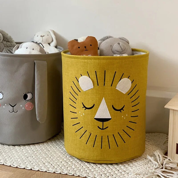 Hanging Closet Storage Storage Bucket Little Lion Large Capacity Cloth Organizer Basket For Home Organisation