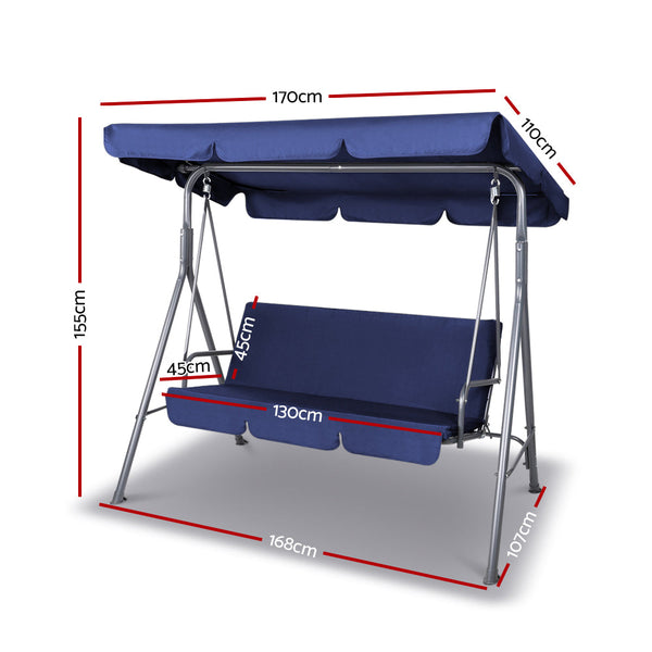 Swing Seats Gardeon Canopy Swing Chair Navy