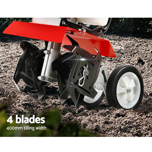 Hoes & Cultivators Giantz 88Cc Tiller Garden Cultivator Rototiller 4 Blades Soil Plower Rotary Hoe