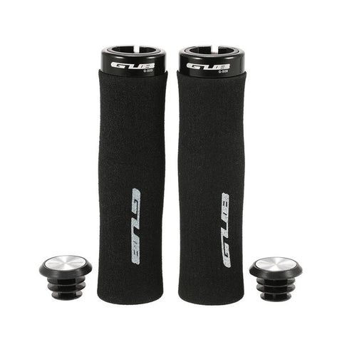 Handlebar Grips, Tape & Pads 1 Pair Of Anti Slip Cushioned Bike Mtb Handlebar Locking Grips Cycling With End Plugs Caps For Folding Bikes Blau