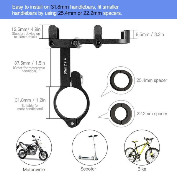 Mounts & Holders Pro2 Anti Slip Bicycle Adjustable Phone Holder Mount Cycling Support Titanium