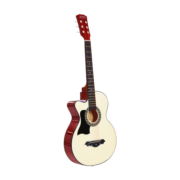 Acoustic Guitars Alpha 38 Inch Wooden Acoustic Guitar Left Handed With Accessories Set Natural