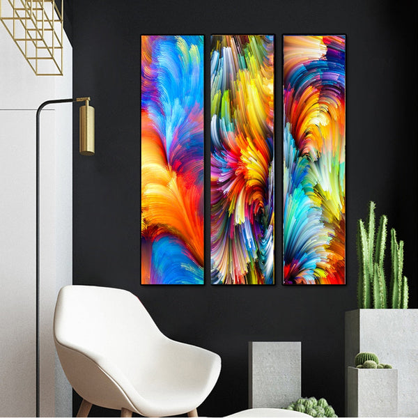 Posters & Prints Colourful Modern Abstract Canvas Unframed Wall Art Home Decor