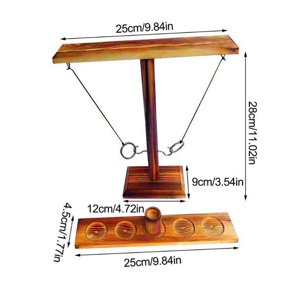 Party Games & Activities Wooden Ring Toss Throwing Interactive Party Table Games