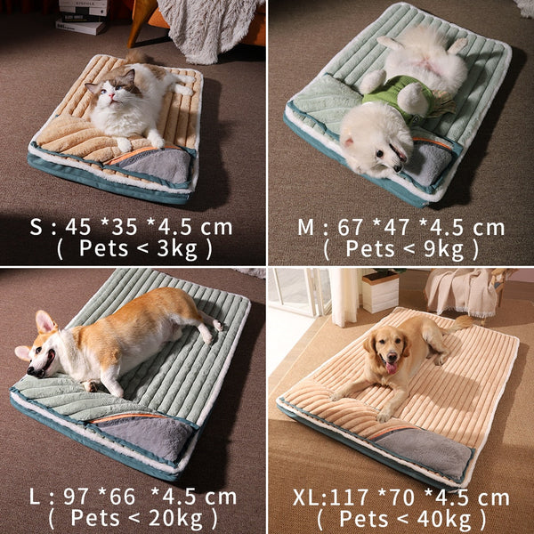 Pet Beds Padded Comfortable Dog Bed Sleeping Mat Cushion For Small Big Dogs