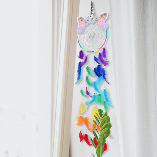 Wall Hangings Led Unicorn Dream Catcher Boho Kawaii Room Decoration Dreamcatcher