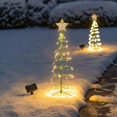 Solar Outdoor Christmas Tree Garden Lights Seasonal Decorations