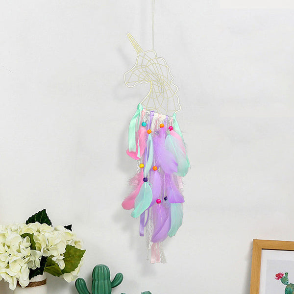 Wall Hangings Led Unicorn Dream Catcher Boho Kawaii Room Decoration Dreamcatcher