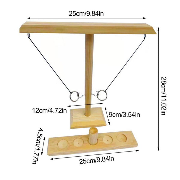 Party Games & Activities Wooden Ring Toss Throwing Interactive Party Table Games