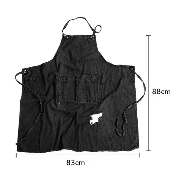 Aprons Unisex Multifunctional Adjustable Cotton Denim Crafting Kitchen Apron