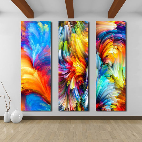 Posters & Prints Colourful Modern Abstract Canvas Unframed Wall Art Home Decor